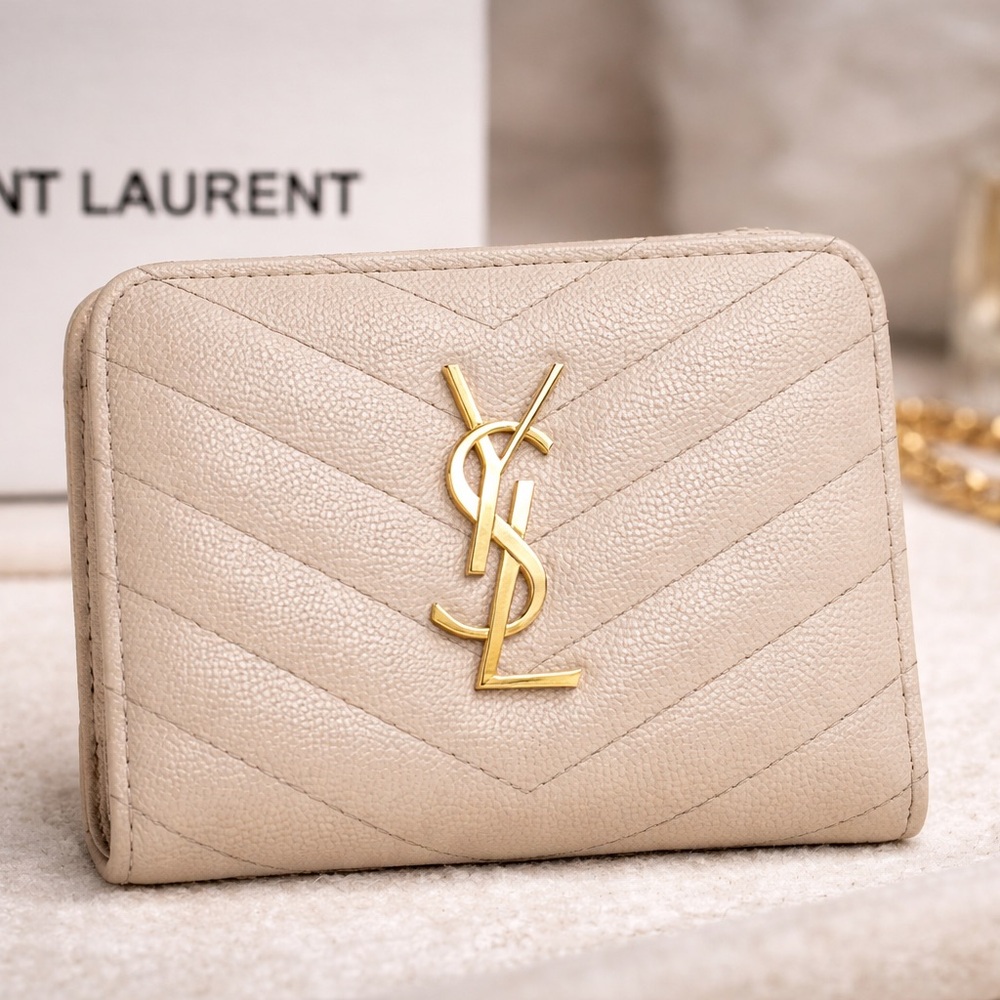 Saint Laurent Cassandre Matelassé zip-around wallet